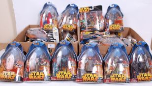 a large collection of approx 50 STAR WARS REVENGE OF THE SITH ACTION FIGURES TOYS all on original