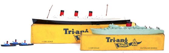 DIECAST: A vintage Triang Minic Ships boxed diecast model of RMS Queen Mary, along with a boxed