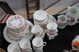 A Paragon part tea service together with another part tea service and other Staffordshire china