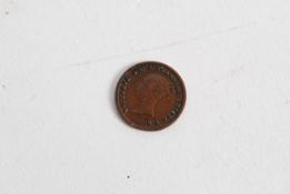 An 1842 1/2 Farthing Victoria Bust coin