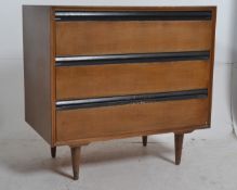 John and Sylvia Reid for Stag Furniture, C - Range 1950`s walnut and ebonised detail finished chest