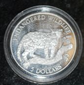 COINS: A 1992 five dollar silver proof coin