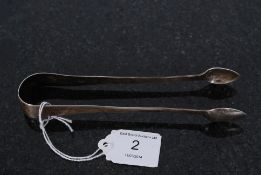 A set of Georgian silver hallmarked sugar tongs. 0.9 ounces