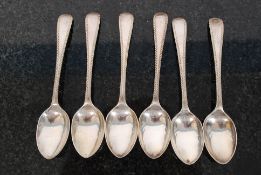 A set of 6 hallmarked W S Savage of Sheffield silver spoons, approx 108g being hallmarked for