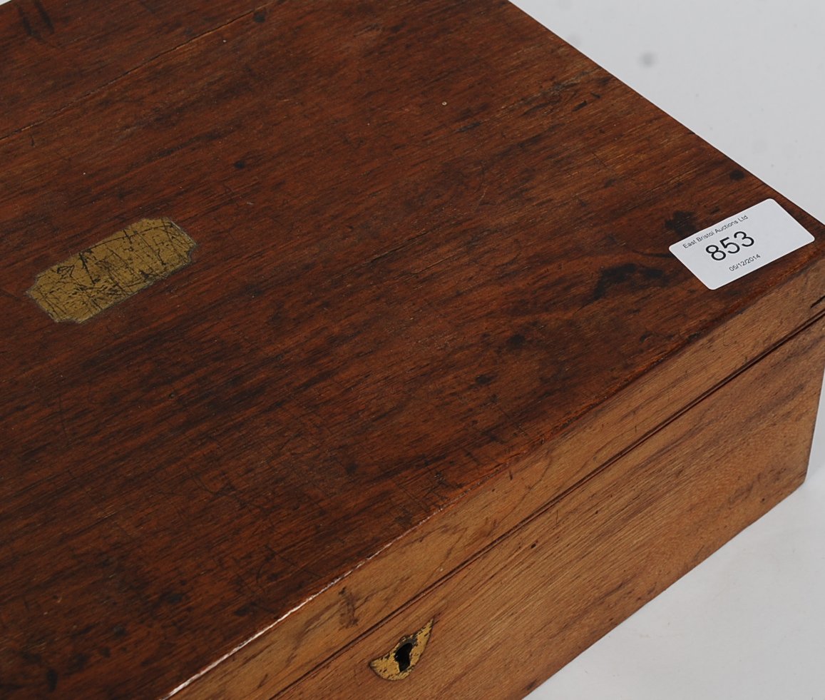 An Edwardian mahogany metamorphic cased sewing box. With contents to the interior having slide out - Image 2 of 4