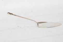A silver Russian 20th century fish slice bearing Russian silver proof marks to the rear of the