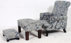 A good 20th century antique style childs chesterfield armchair raised on squared legs together