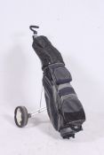 GOLFING: A good set of Left Handed golf clubs, by MD - along with golf bag and trolley and other