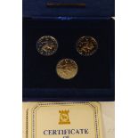 Silver Proof Coins; Pobjoy Mint 1979 Isle Of Man pound silver proof coins, in original