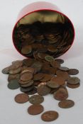 A good quantity of old copper pennies