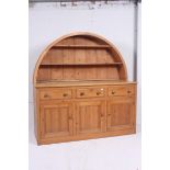 Pine dresser base with dutch top and 3 drawers over 3 cupboards beneath.  176cm x 170cm x  60cm.