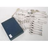 A quantity of Silver plated cutlery to include tea spoons, knife rests etc please see images