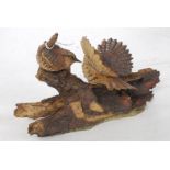 An Arden Sculptures ' The Collections ' titled Wrens on Log By Christopher Holt