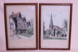 2 good 19th century Lithograph prints of