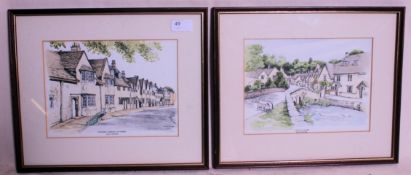 After Angie Tonge 84.A  pair of framed a