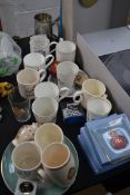 A collection of commemorative china and Wedgwood