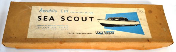 A vintage KeilKraft Aerokits model boat kit of the Sea Scout. In original box, with original