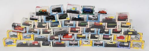 A large collection of Classix, Corgi & Oxford 1:76 model diecast toy cars. Fifty models in total,