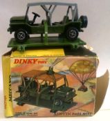 A Dinky 601 Austin Para-Moke diecast army vehicle, with original box.