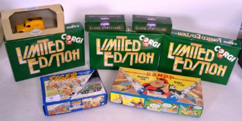 A collection of boxed Corgi diecast to include Dandy, Roy of the Rovers, 97107, 97185, 97086, MGA,