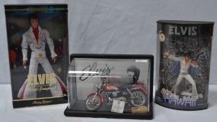 2 x Elvis Dolls complete in original boxes one by Mattel ( timeless treasures ) the other by x toys