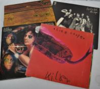 Four Alice Cooper vinyl record lp`s to include Schools Out, School Days, Love It To Death and