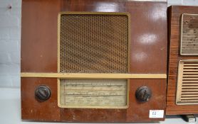 MUSIC: Two vintage radios : A Civic Valve radio and another.