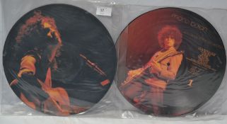 RECORDS: Two English release Marc Bolan 12`` Picture disc albums. You Scare Me To Death on cherry