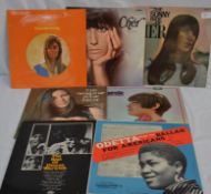 A collection of viyl LP`s by female artists to include Dianne Warwick, Julie Felix Mireille matieu,