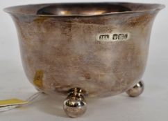 A 19th century hallmarked sterling silver sugar bowl by Harry Atkin, 1852/3. 5cm tall.