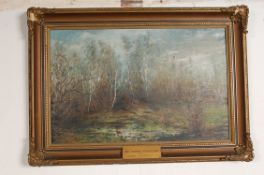 Sybil Jacobsen (1881 - 1953 ) Canadian oil on canvas painting of a woodland scene likely being