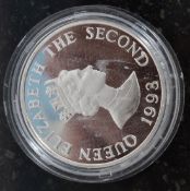 A Silver 1993 Alderley £2 (Coronation Anniversary) coin.