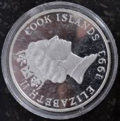 A Silver Cook Islands 1993 $20 Olympic Games 1996 coin.