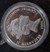 A Silver Solomon Islands 1994 Olympic Games Coin.