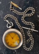 A hallmarked Silver pocket watch with Vulcan case. Sheffield hallmarks with J makers along with an