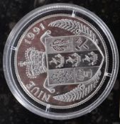 A Silver Niue 1991 Olympic Games 1992 $10 coin.