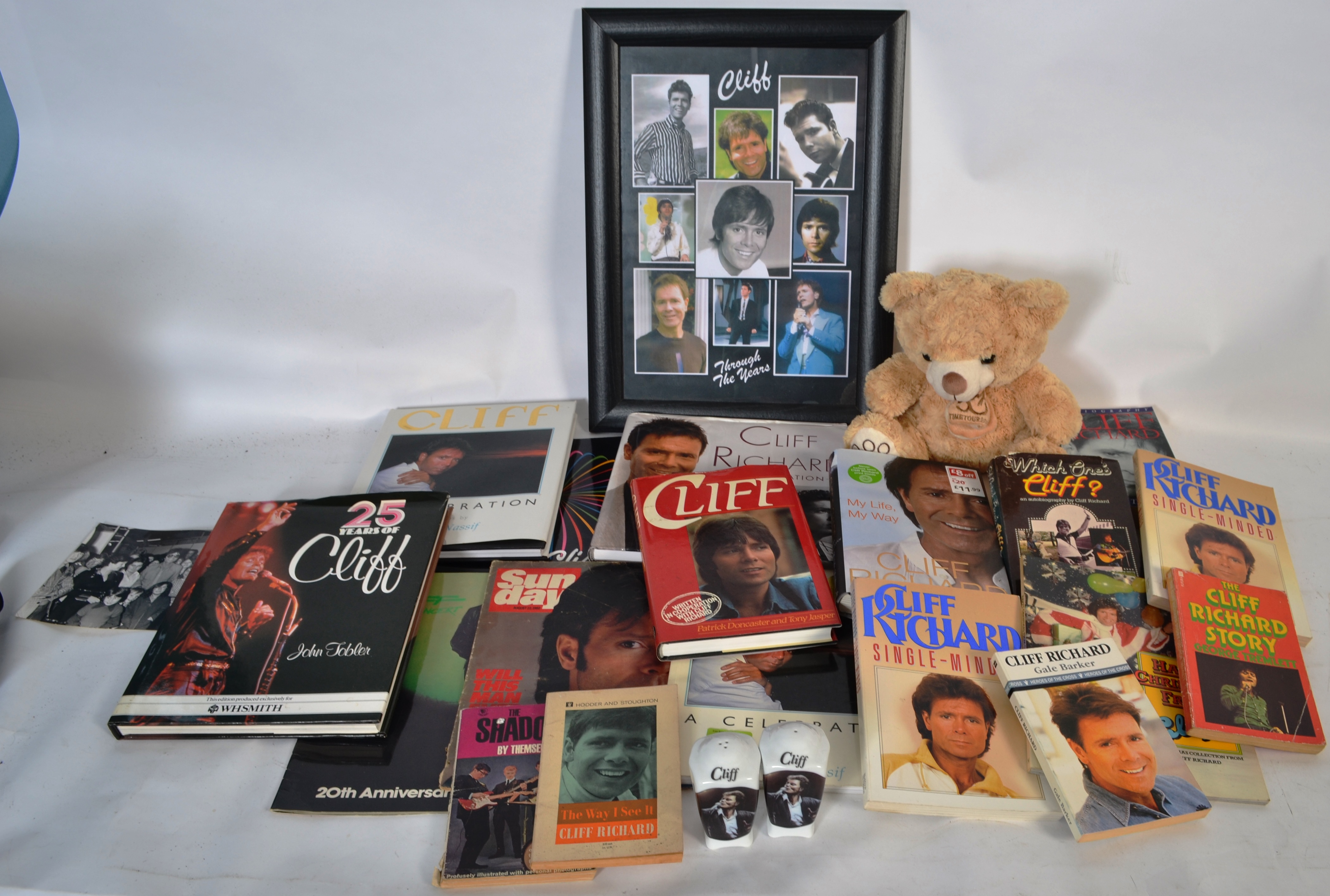 A large collection of Cliff Richard related books to include A Celebration, Autobiographies, vintage