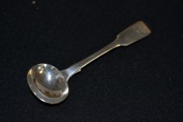 Sterling silver preserve spoon in the fiddle pattern Hallmarked London 1848 Makers mark CB within