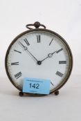 An antique circular French VAP mantel clock