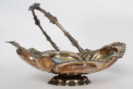 An Art Nouveau silver plate fruit bowl