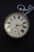A hallmarked sterling silver pocket watch
