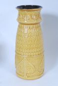 A large retro 1970's Fat Lava West German vase having glazed finish with waisted neck