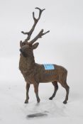 A vintage cold cast figure of a stag, with antlers (AF) - see illustration