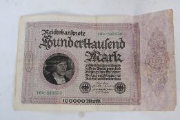 A Reich bank money bank note