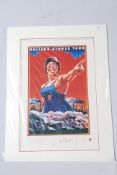 MEMORABILIA: A limited edition Rolling Stones mounted tour poster, with printed autographs to lower
