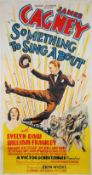MEMORABILIA: An original cinema advertising poster for James Cagney ` Something To Sing About `.