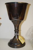 Sterling silver chalice / goblet. Hallmarked to rim Birmingham 1938. Possibly A L Davenport Ltd.
