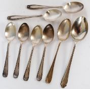 8 hallmarked silver tea spoons, 5 for Sheffield and two hallmarked for Birmingham