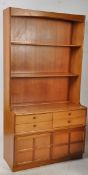 A good 1970`s retro Nathan Furniture teak wood cabinet / bookcase display  unit. Cupboard to base