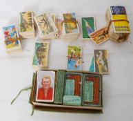 A collection of vintage cigarette and Brooke Bond tea cards including Association Football, Wills